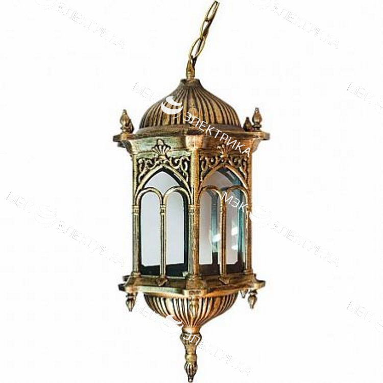 Светильник садово-парковый 60W 230V E27 черное золото, PL116 "Багдад" Feron