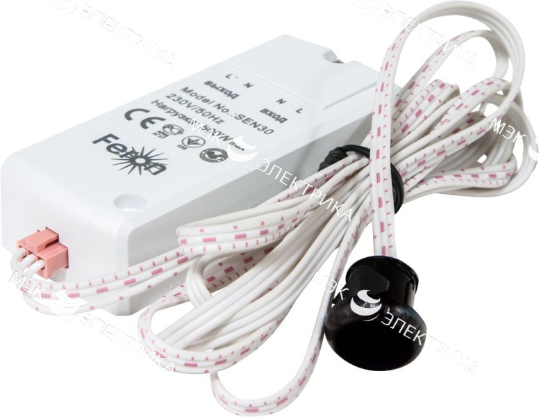 Датчик движения 230V 500W 5-8см 30° белый с 1.5м кабелем SEN30, артикул 22068