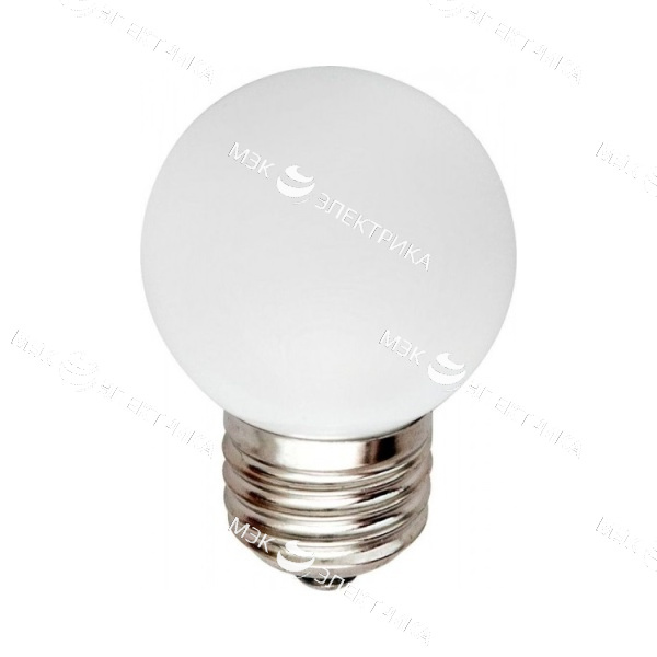 Лампа светодиодная E27- 1W-7000К 5LED LB-37 (шар) Feron