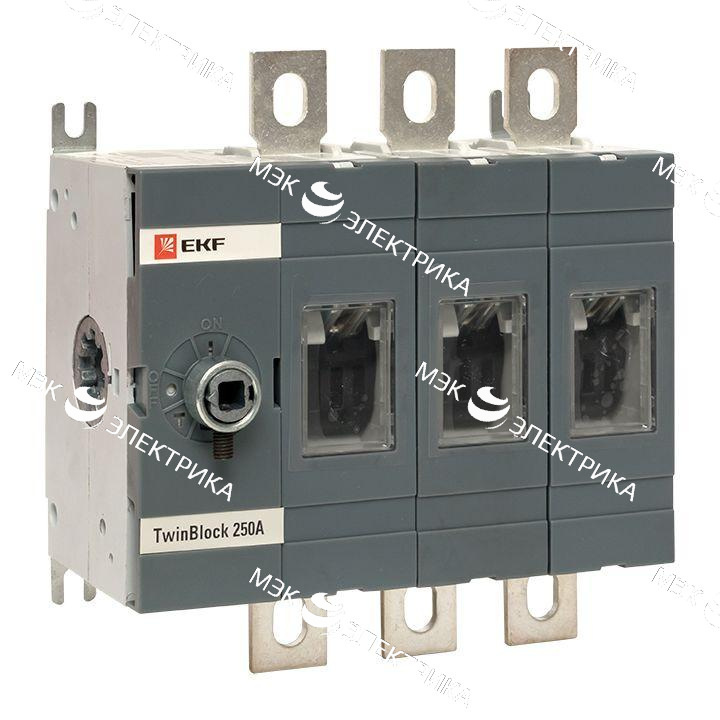 Рубильник 3п 250А без рукоятки управления TwinBlock PROxima EKF tb-s-250-3p