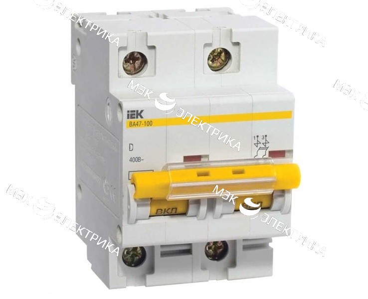 Выключатель автоматический модульный 2п C 40А 10кА ВА47-100 KARAT IEK MVA40-2-040-C