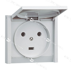 Розетка 2К+З 20А,230В в сборе,винтовой зажим Серая Plexo55 