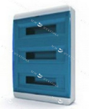 Бокс навесной IP-40 54 модулей прозр/синий BNS 40-54-1