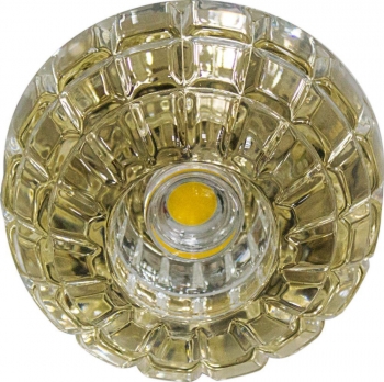 Светильник встраиваемый светодиодный Feron JD87 потолочный 10W 3000K прозрачно-золотистый