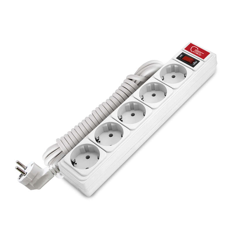 Сетевой фильтр СОЮЗ ПВС 3*0,75 белый 5м