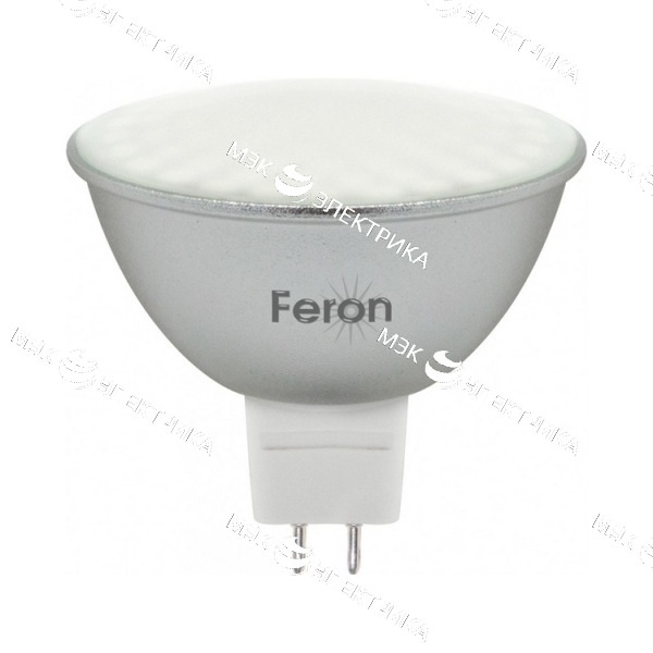 Лампа светодиодная GU5.3-5W-6400K MR16 матовая LB-24 FERON