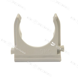 Держатель с фиксатором для жестких и гофрированных труб д.16