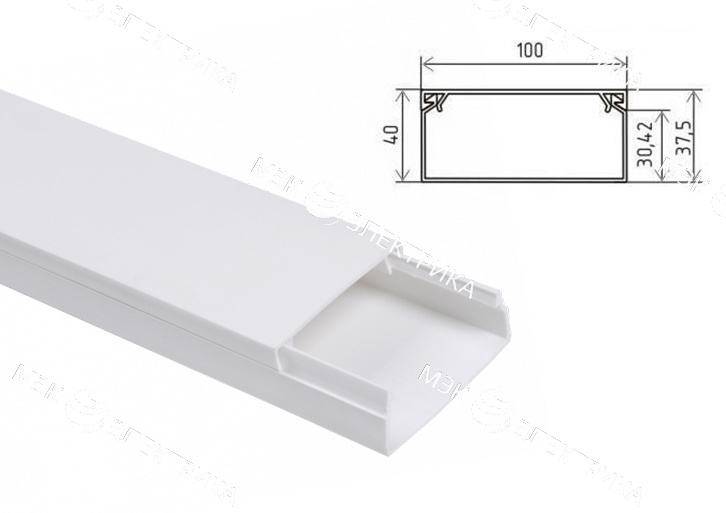 Кабель-канал КЭ 100х40 "Лигран" L-2 м Т (24м)