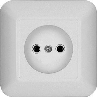 ПРИМА С/У РОЗЕТКА без зазем. без шторок 10А 250В БЕЛЫЙ, розн.уп. Россия