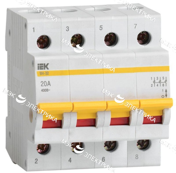 Выключатель нагрузки ВН-32 20А/4П IEK MNV10-4-020