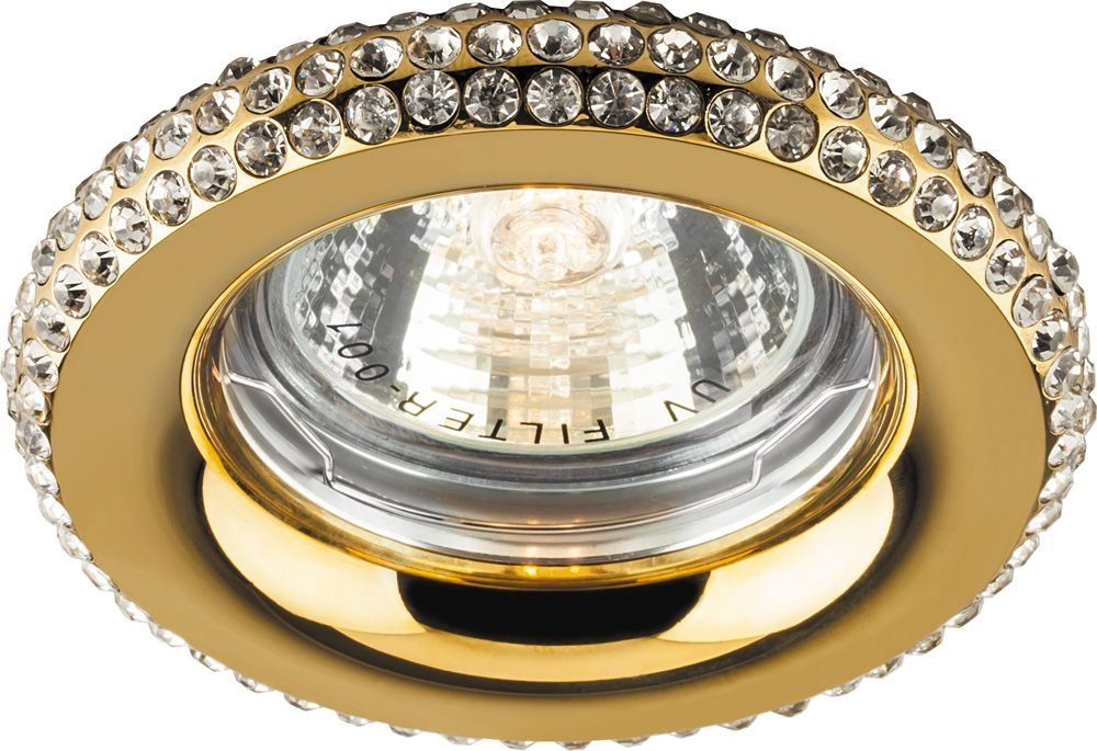 Светильник встраиваемый Feron DL205-C потолочный MR16 G5.3 золотистый