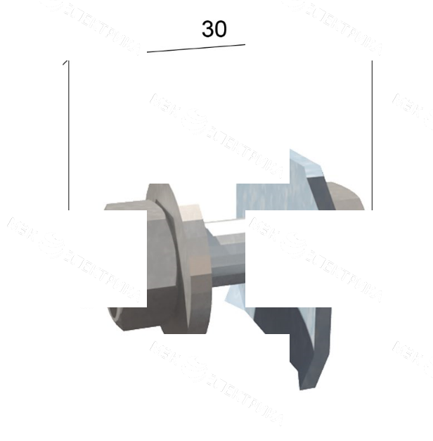 Прижим лестничного лотка