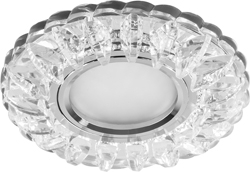 Светильник встраиваемый с белой LED подсветкой CD933 потолочный MR16 G5.3 прозрачный, Feron