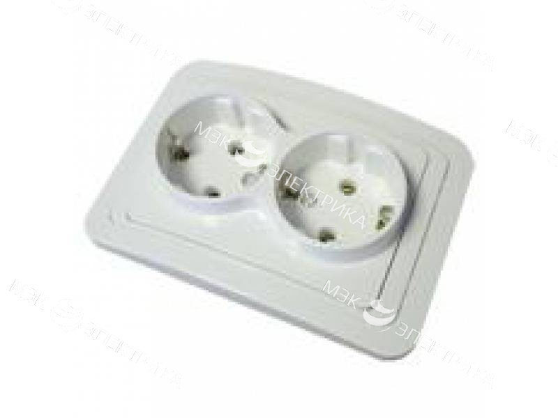 Евро.розетка 2м скр\п слоновая кость "ВАЛЕРИ"