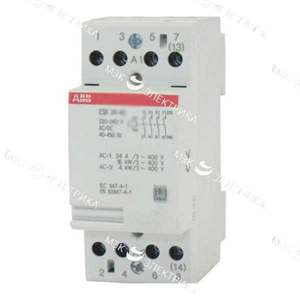 Модульный контактор ESB-24-22 (24А AC1) 220В АС/DC 
