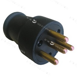 Вилка переносная (каучук) 3Р+Е, 3х25А,380-415V