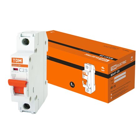 Автоматический выключатель ВА47-29 1P 25А 4,5кА С TDM
