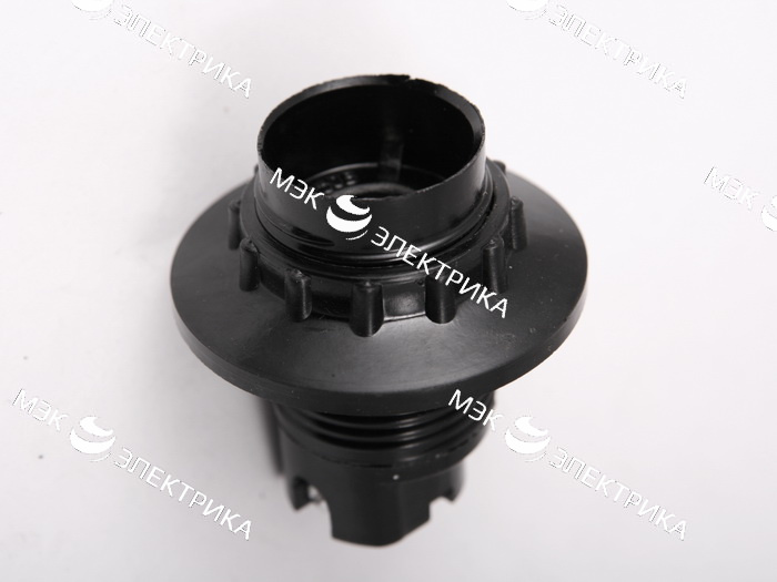 Патрон Е14 подвесной с кольцом пластик черный