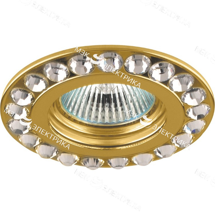 Светильник потолочный MR16 MAX50W 12V G5.3, прозрачный, золото, DL111-C