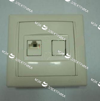 Розетка комп. RG-45 Camilya белая