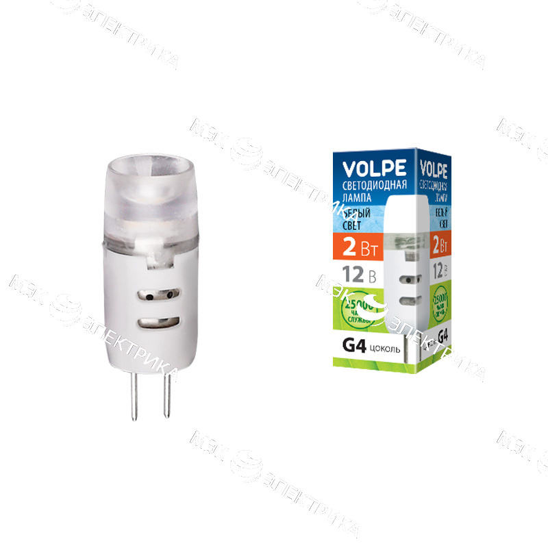Лампа светодиодная G4- 2W-белый-JC Серия Simple Volpe