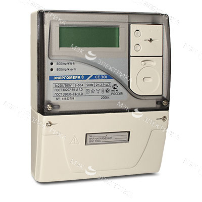 Электросчетчик СЕ301 S31 043-JAVZ 5(10)А 3*230/400В многотарифный, ЖКИ, оптопорт, RS485