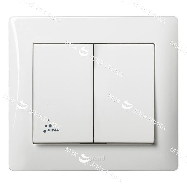 Выключатель 2-кл. СП Galea Life 10А IP44 PRO21 механизм бел. Leg 771021