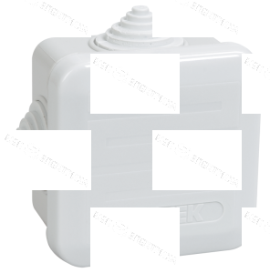 Коробка распаячная открытой проводки 65-65-40 с 7 гермовводами 