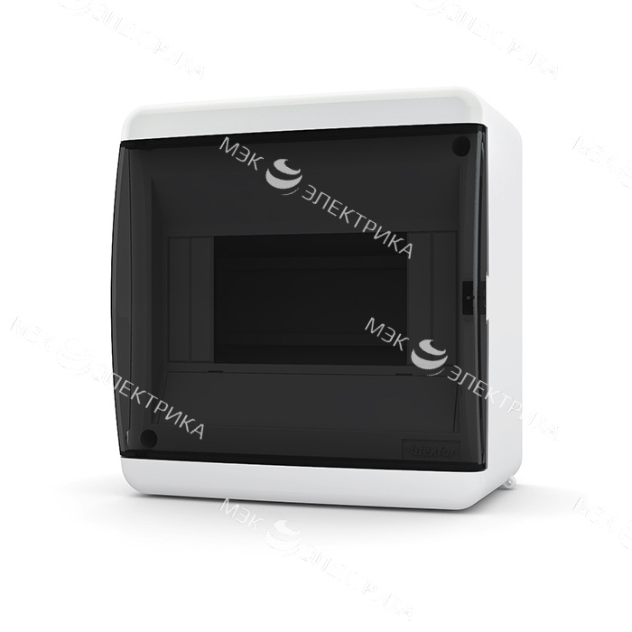 Бокс навесной 6 мод. IP41, прозрачная черная дверца UNK-40-06-2