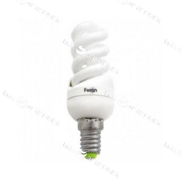 Лампа энергосберегающая E14 15W 2700К спираль ELT19 Feron