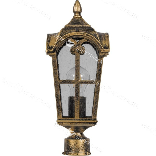 Светильник садово-парковый 60W 230V E27 черное золото, PL104 "Замок" Feron