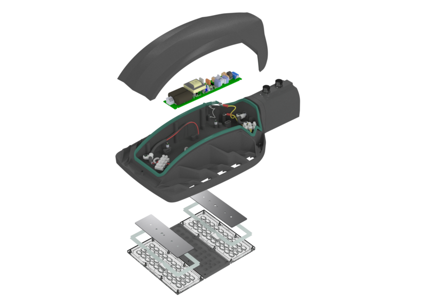 Светильник Street 9M/35/Ш27/4.0K/(L4)/KM/SKX-01/220AC IP66 RAL 7035 консольное крепление LEDEL S9M00