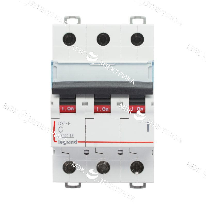 Выключатель автоматический модульный 3п C 25А 6кА DX3-E 6000 3мод. 230/400В Leg 407293