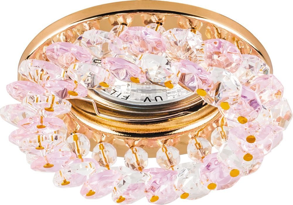 Светильник встраиваемый Feron CD4141 потолочный MR16 G5.3 розовый, золотистый