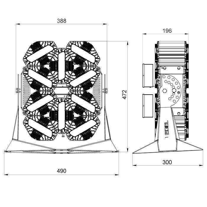 Светильник L-lego II 500 banner/425/Г60/4.0K/01/L100/IKIX-610/220AC IP66 поворотное крепление LEDEL 