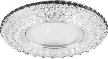 Светильник встраиваемый с разноцветной LED подсветкой Feron CD940 потолочный MR16 G5.3 прозрачный