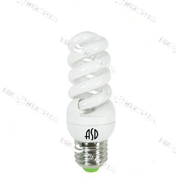 Лампа энергосберегающая E27 12W 4000К 600Лм SPIRAL-econom ASD