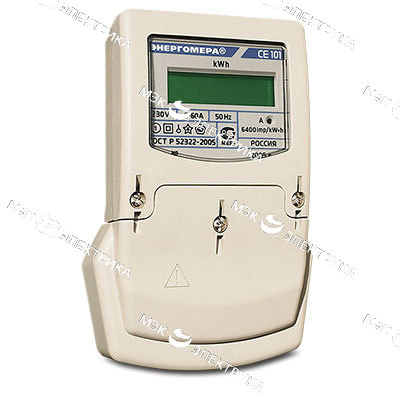 Электросчетчик СЕ101 S6 145 5(60)А/230В однотарифный, ЖКИ