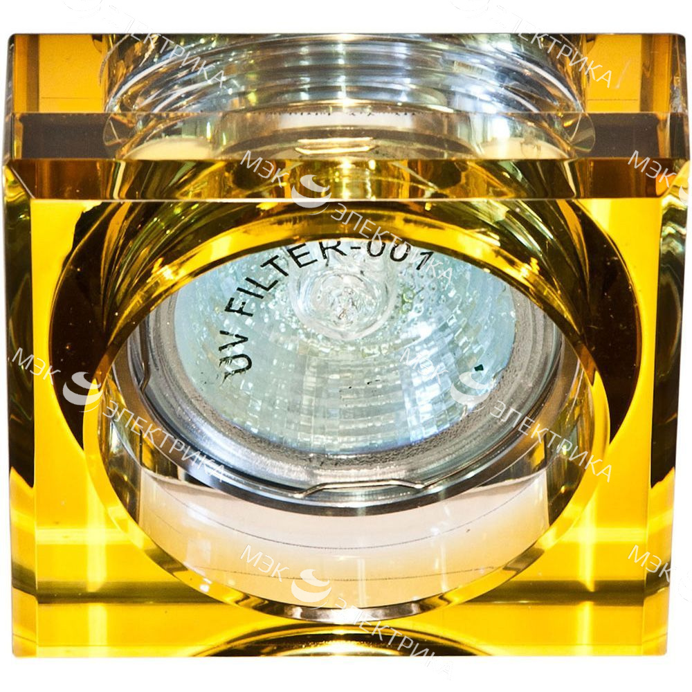 Светильник потолочный, JCDR G5.3 с черным стеклом, с лампой, CD32