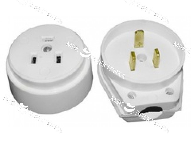 Разъем РШ-ВШ (белый) 3 конт.32-002 М ОУ