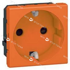 Legrand Mosaic Оранж.Розетка 2М с/з (New)
