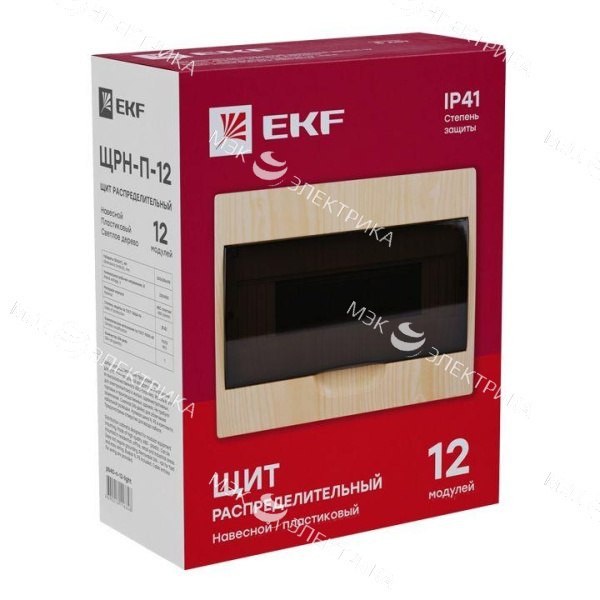 Щит ЩРН-П-12 IP41 светлое дерево PROxima EKF pb40-n-12-light