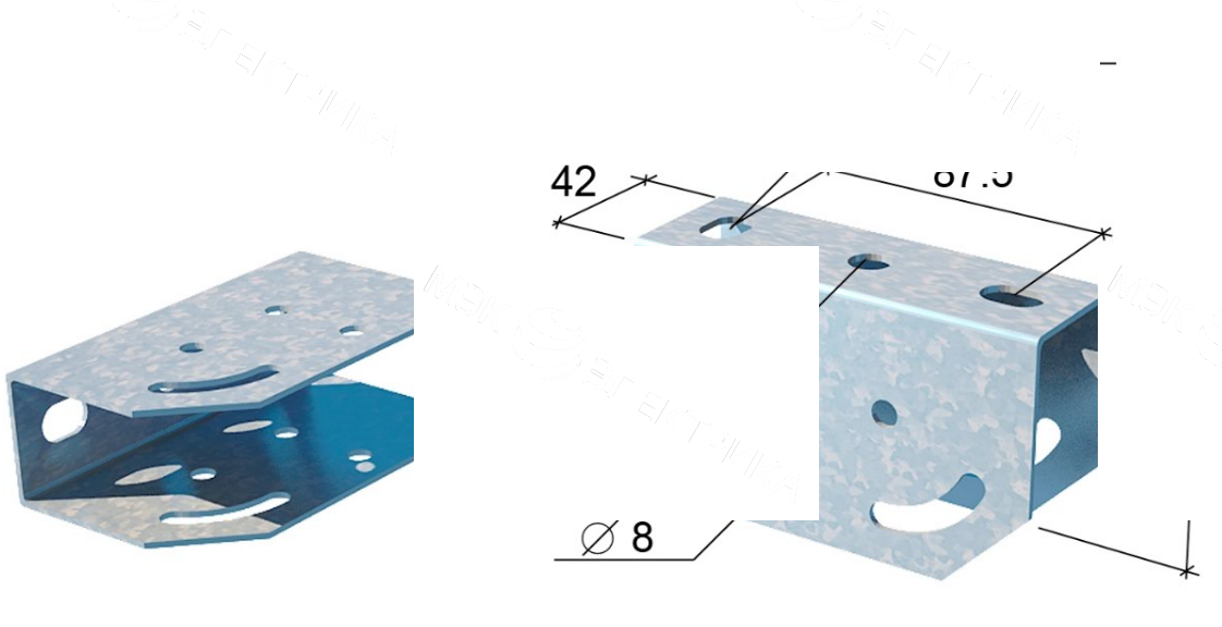 Универсальная потолочная скоба S=2.0мм