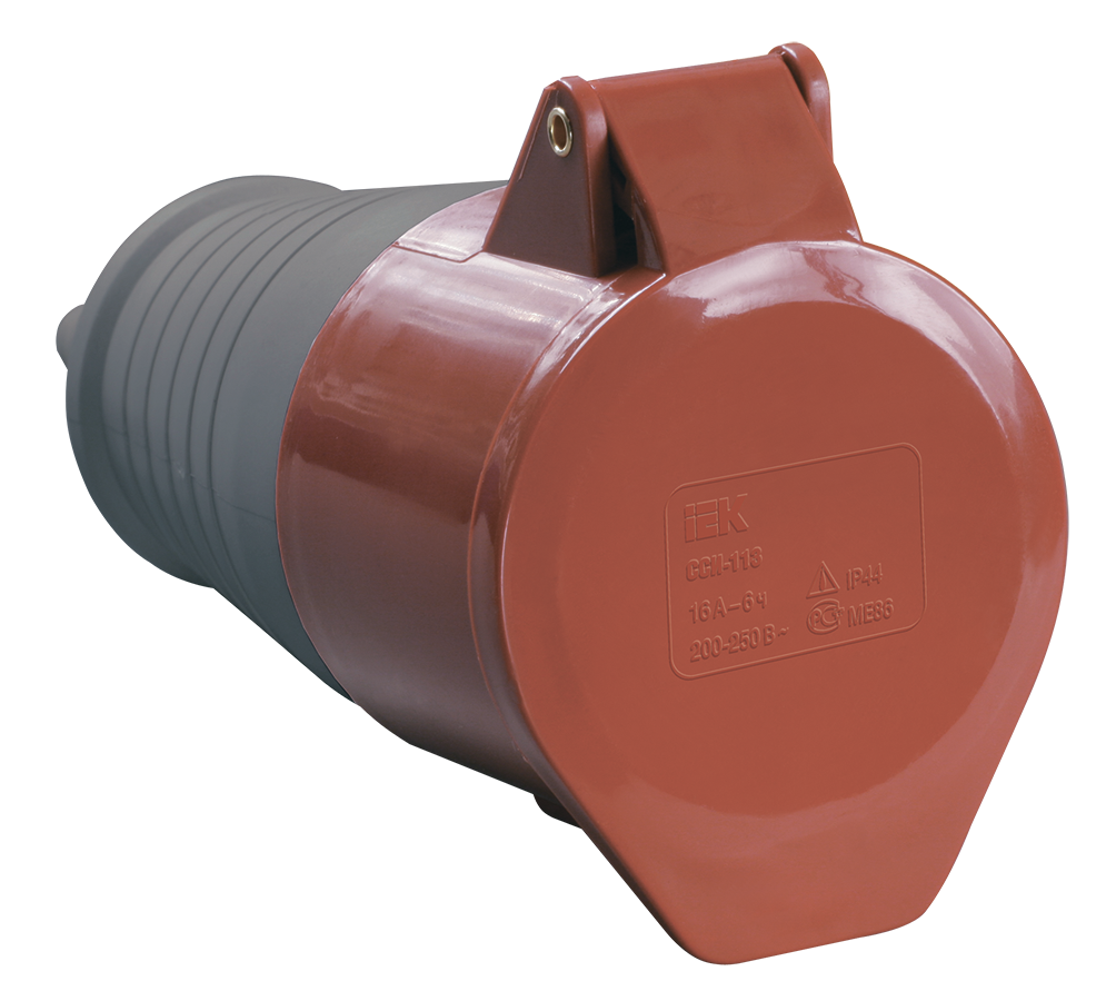 Розетка кабельная 16А 380В 3P+PE+N ССИ-215 IP44 IEK PSR22-016-5