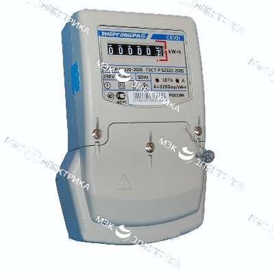 Электросчетчик СЕ101 S6 145 М6 5(60)А/230В однотарифный, ОУ