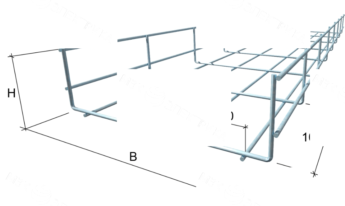 Проволочный лоток 60х60 L3000
