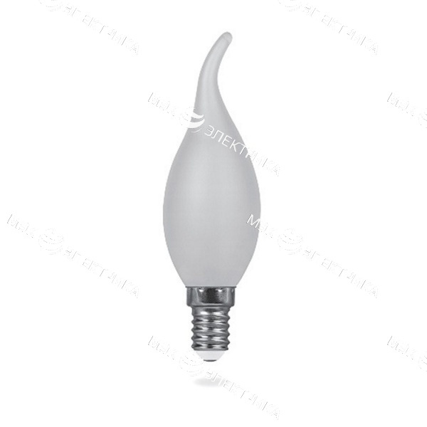Лампа светодиодная E14- 5W-4000K LB-59 (свеча на ветру матовая) Feron