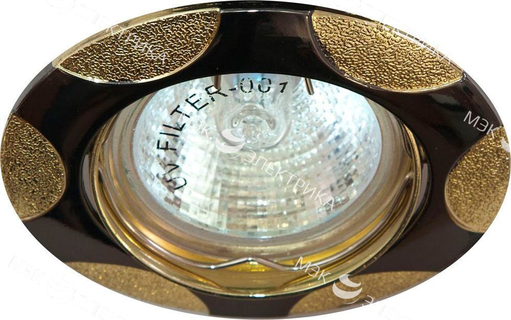 Светильник потолочный, MR16 G5.3 черный металлик-золото, 156Т-MR16 Feron