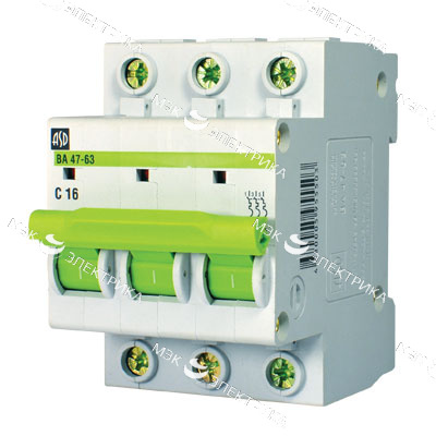 Автомат ASD ВА 47-63 3P C16