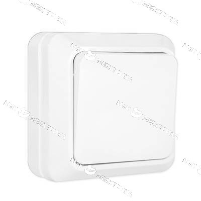 Выключатель 1кл. о/п белый "Олимп"